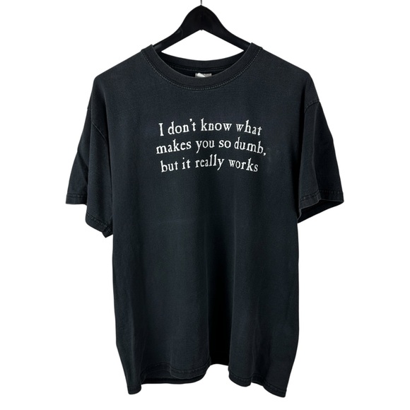 Vintage 90s I Don’t Know What Makes You So Dumb Comedy Shirt Size L
